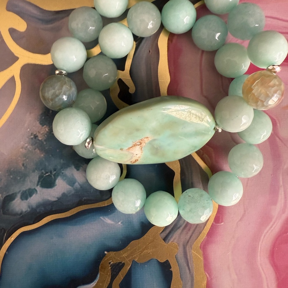 Mint Green Beaded Bracelet